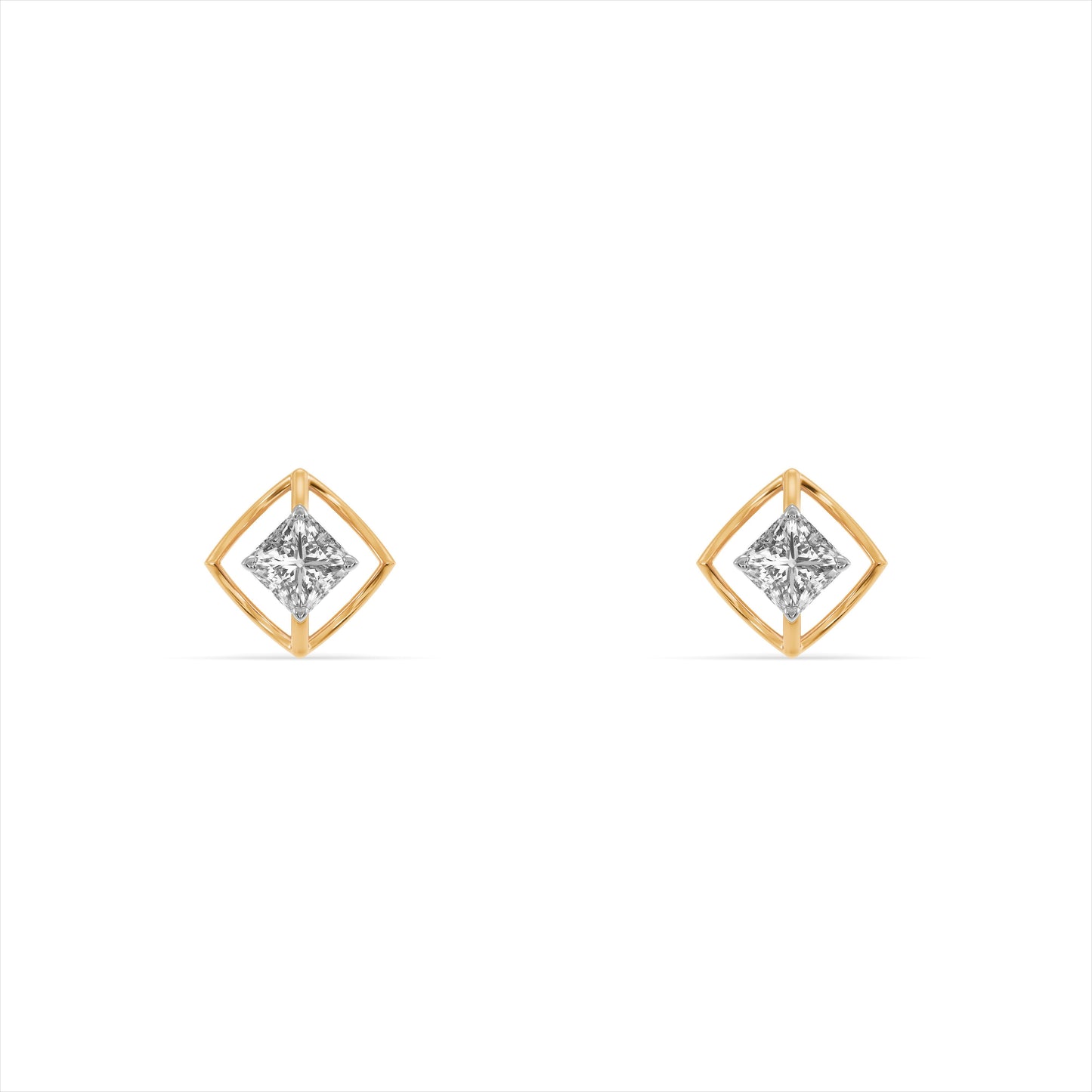 Classic Prism 9KT Gold Laboratory Grown Diamond Earrings