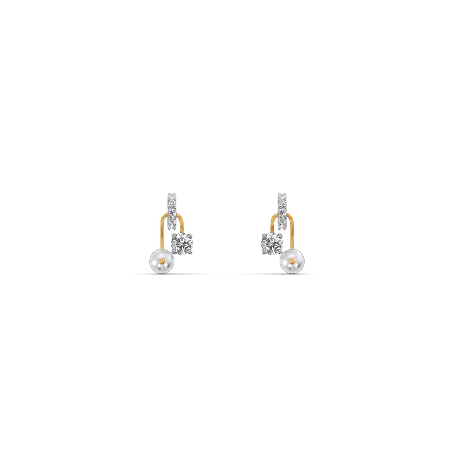 Dramatic Drop 9KT Gold Laboratory Grown Diamond Earrings