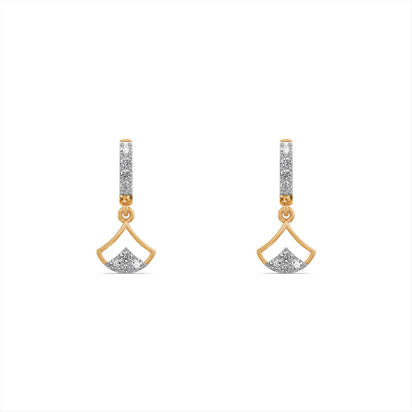 Oyster Drop 9KT Gold Laboratory Grown Diamond Earrings