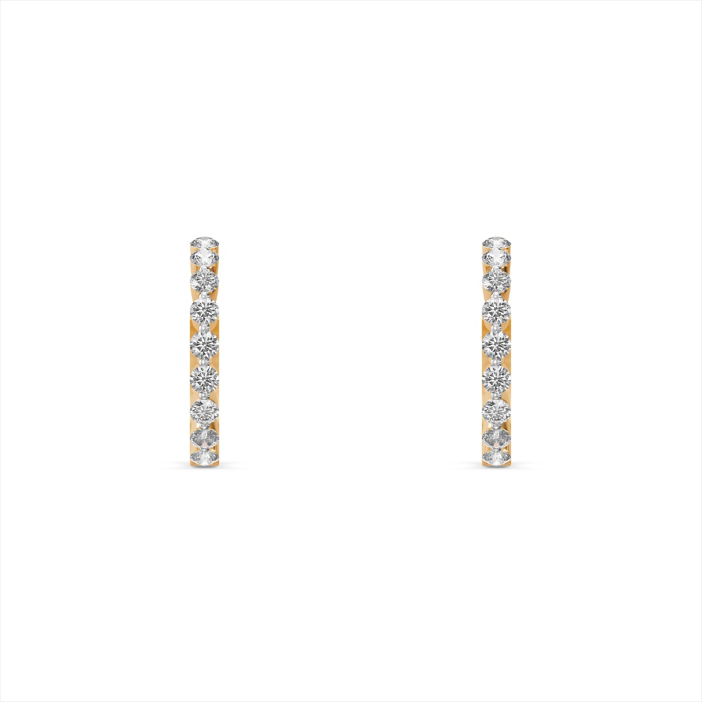 Bling It 9KT Gold Laboratory Grown Diamond Hoop Earrings