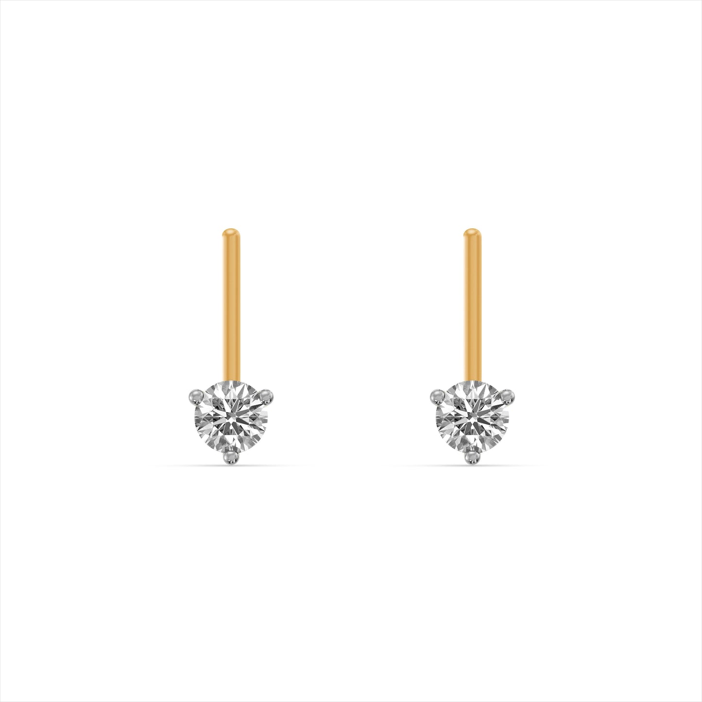 Chic Style 9KT Gold Laboratory Grown Diamond Earrings