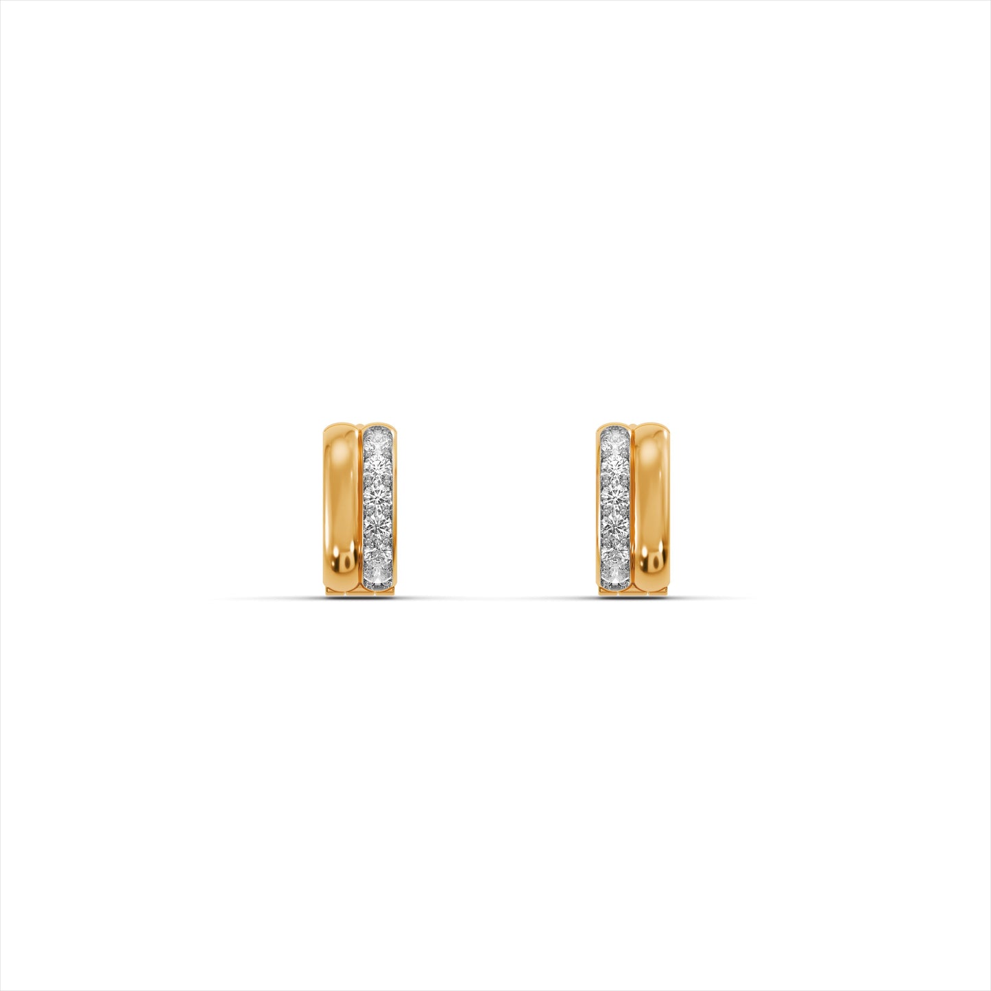 Urban Gleam 9KT Gold Laboratory Grown Diamond Hoop Earrings
