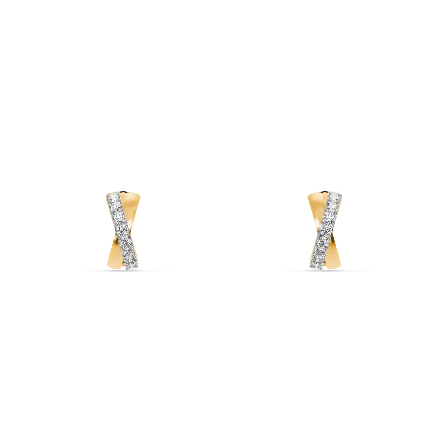 Starlit Whisper 9KT Gold Laboratory Grown Diamond Hoop Earrings