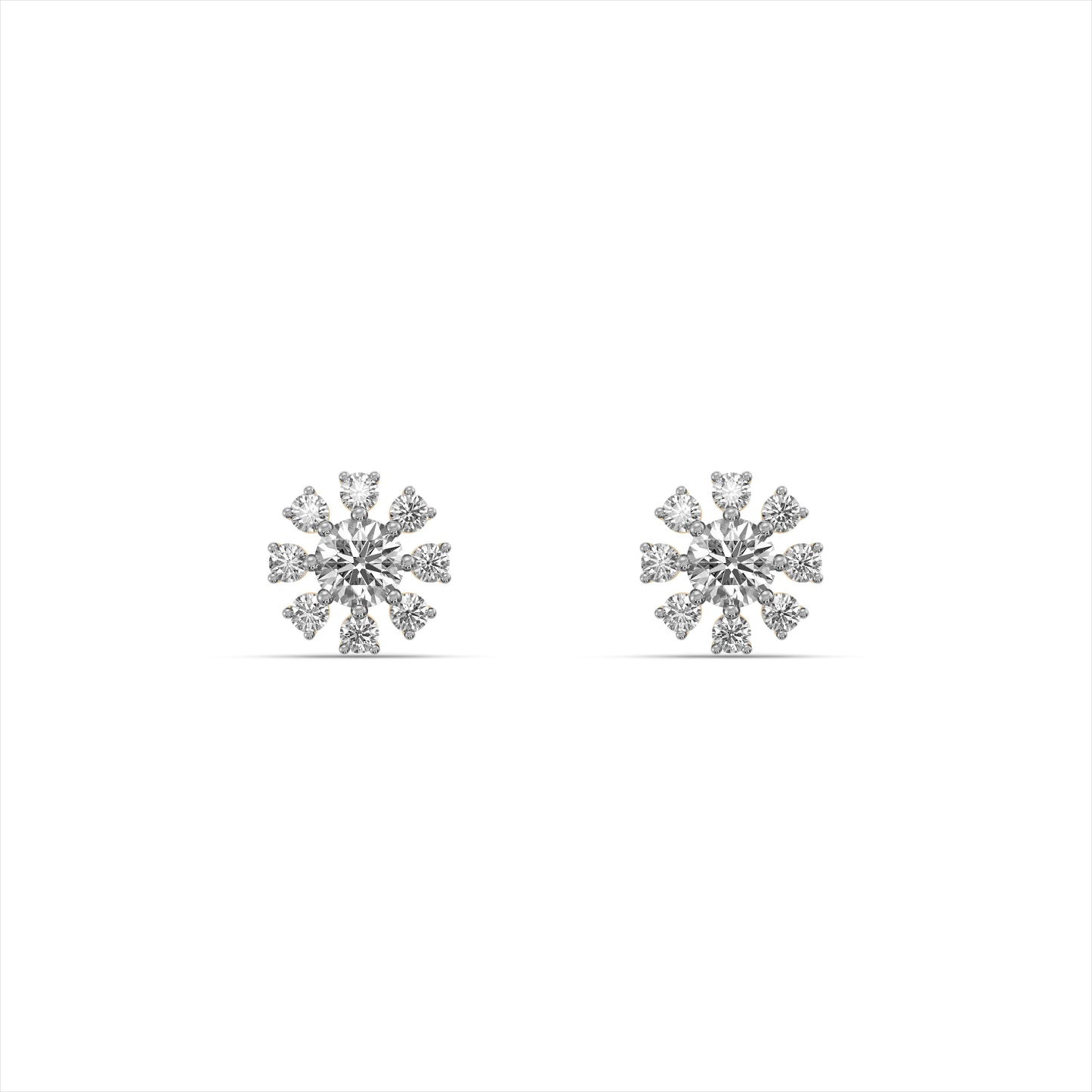 Fierce Bloom 9KT Gold Laboratory Grown Diamond Earrings