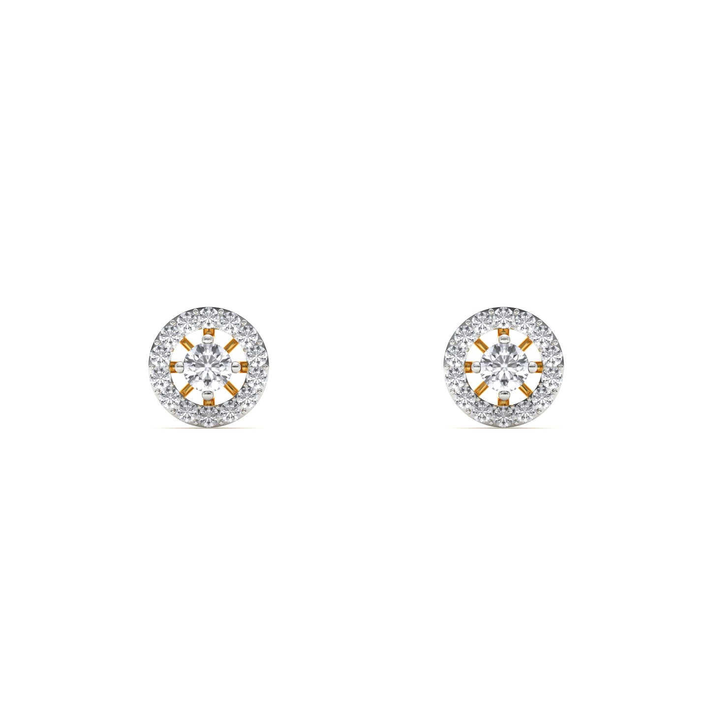 Heirloom Halo 9KT Gold Laboratory Grown Diamond Stud Earring