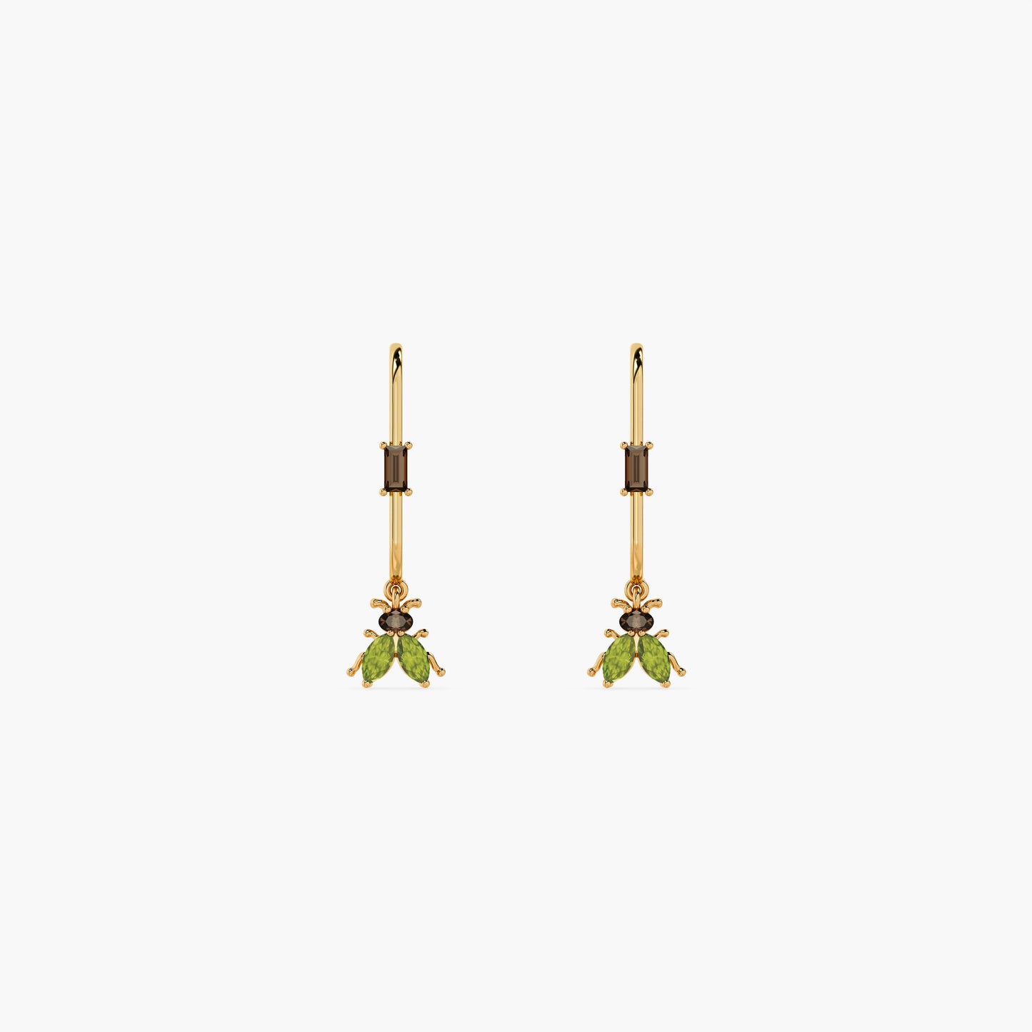 925 Sterling Silver Golden Hover Earrings