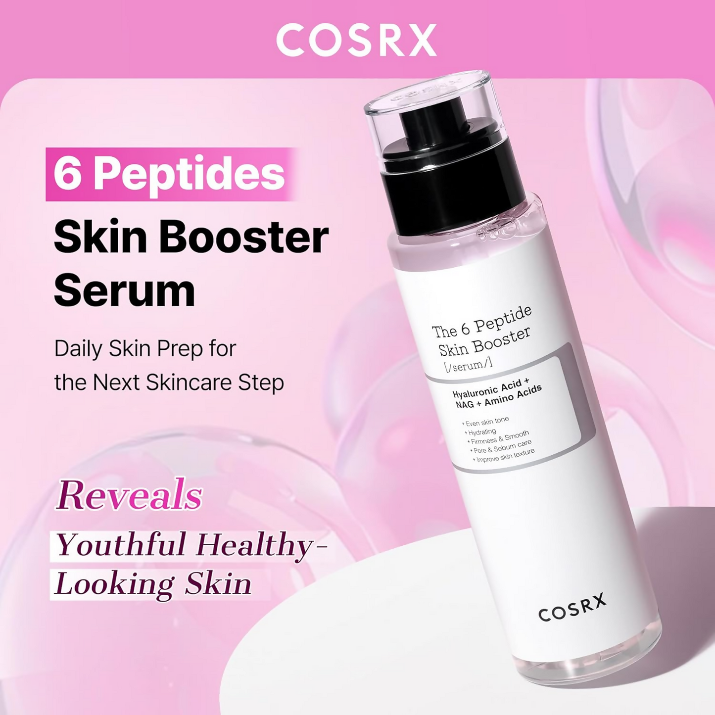 Cosrx 6X Peptide Collagen Booster Toner Serum