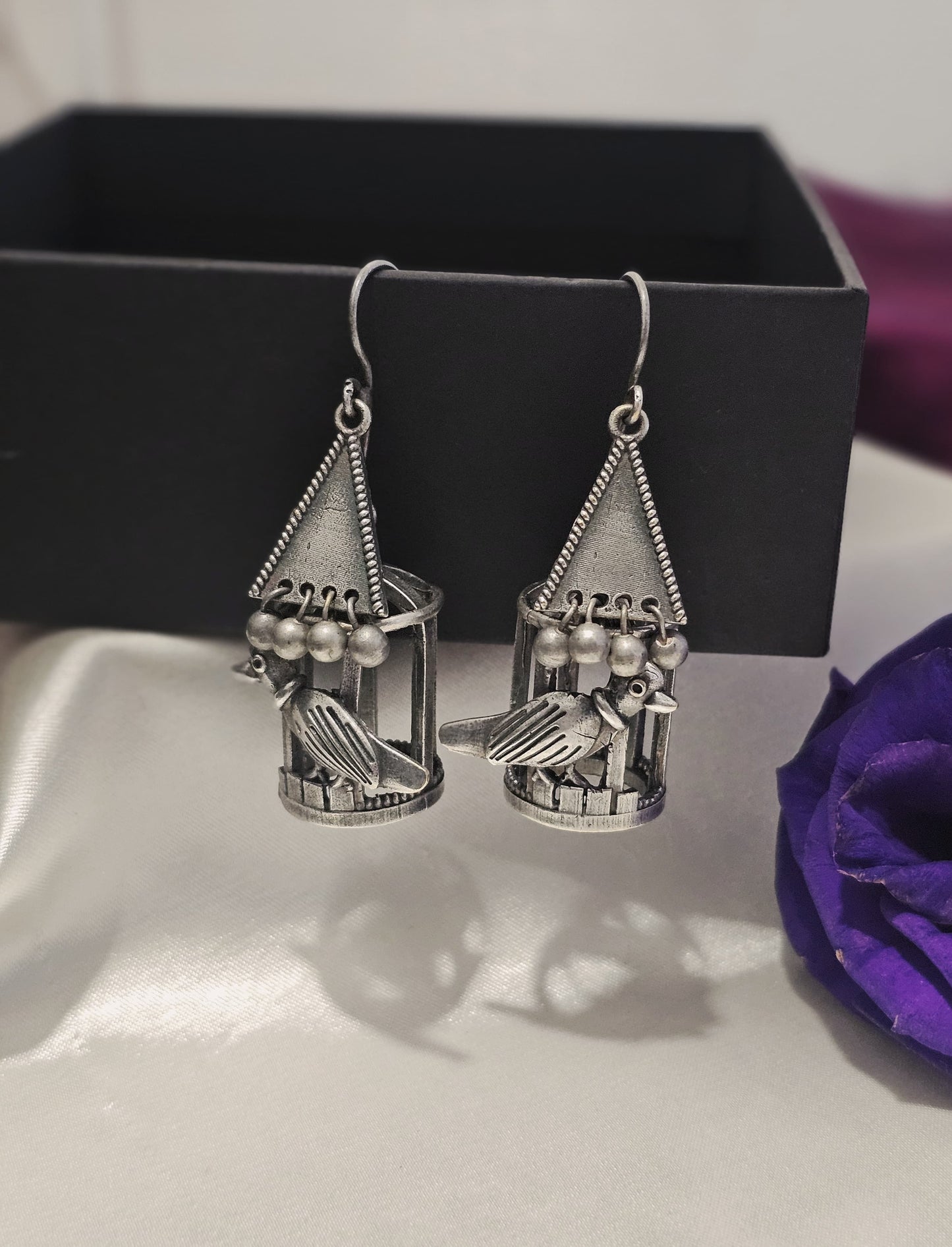 German silver Drop earring