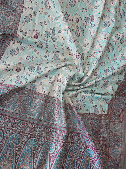 Teeya Creation New Latest Trendy Wedding Wear Pashmina Silk Saree-Blue