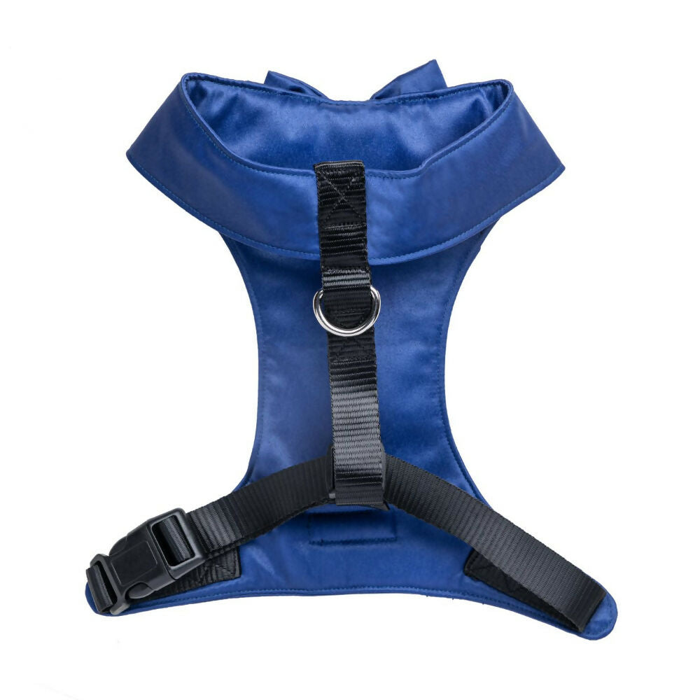 Waggety Tuxedo Dog Harness - Stylish Blue & White Design, Adjustable Fit, Durable Fabric, Elegant Pet Harness for Dogs