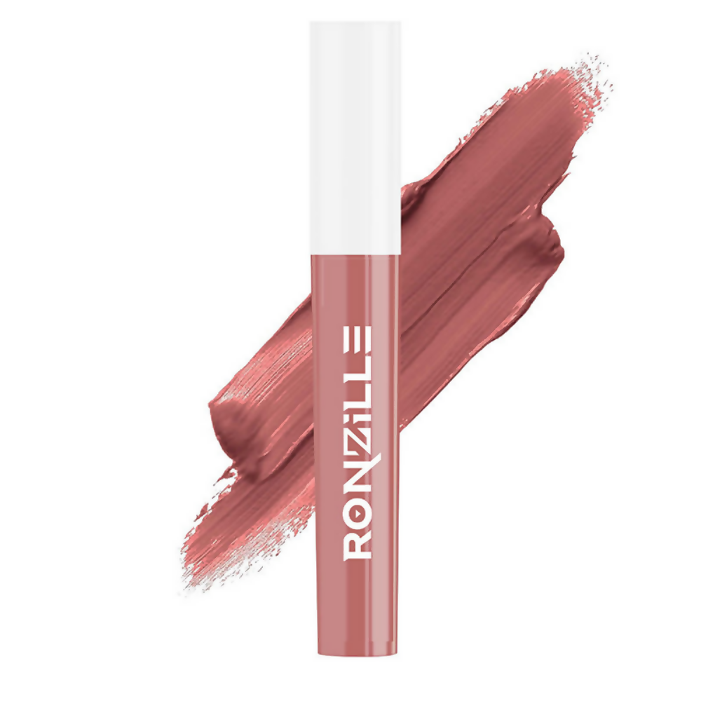 Ronzille Non Transfer Matte Liquid Lipstick Plus Lip Gloss - Nudes And Browns