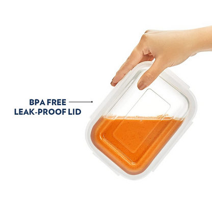 Borosil Klip N Store Glass Storage Containers - Set of 2