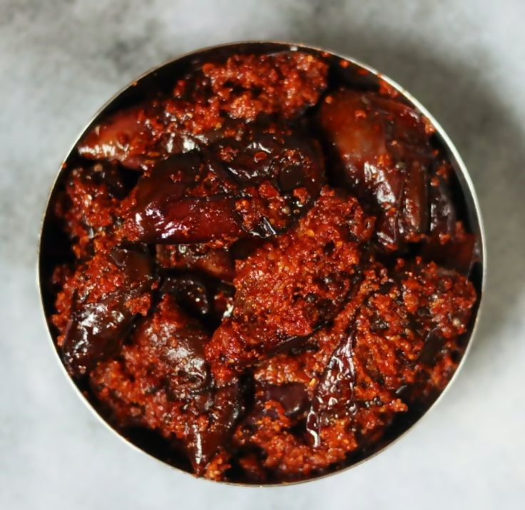 Tenali Ruchulu Vankaya Pickle