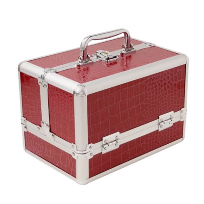 Bronson Professional Makeup Vanity Trousseau Box Faux Leather Finish (Multi-Color)