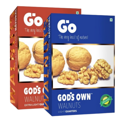 Go Organic Light Quarters & Extra Light Quarters Walnuts