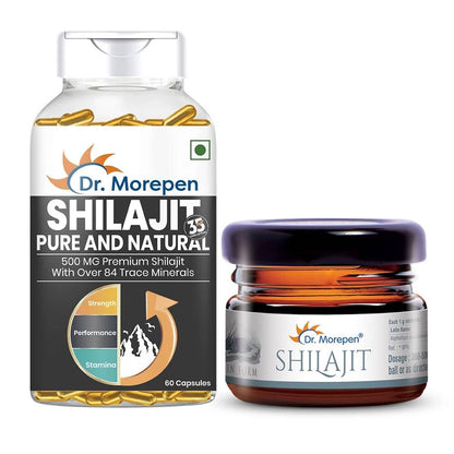 Dr. Morepen Natural & Pure SJ Resin and SJ Capsules Combo