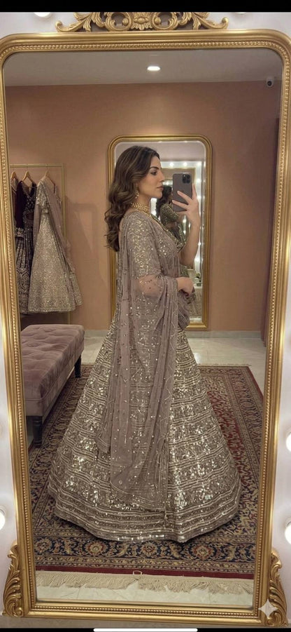 Lehenga Mart Gorgeous Lehenga Choli For Wedding-Brown