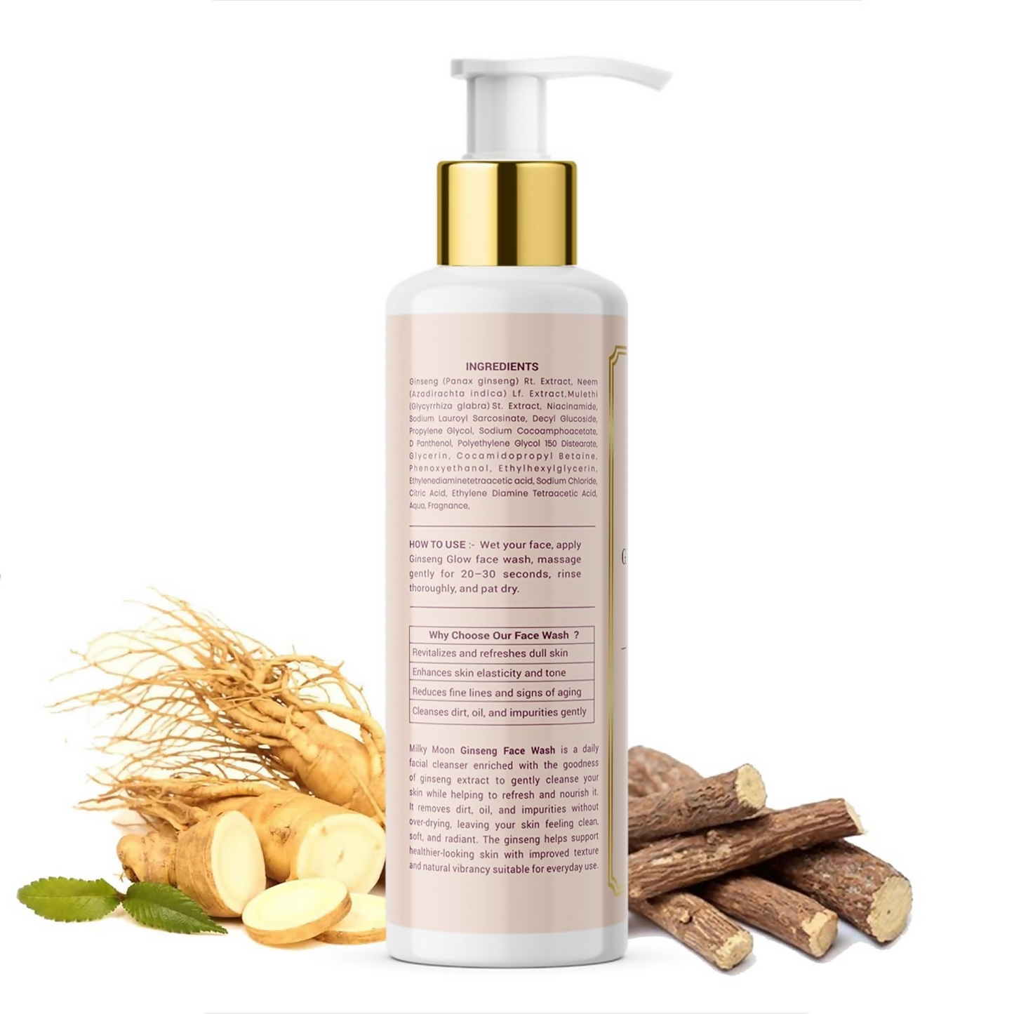 Milky Moon Ginseng Glow Face Wash With Niacinamide
