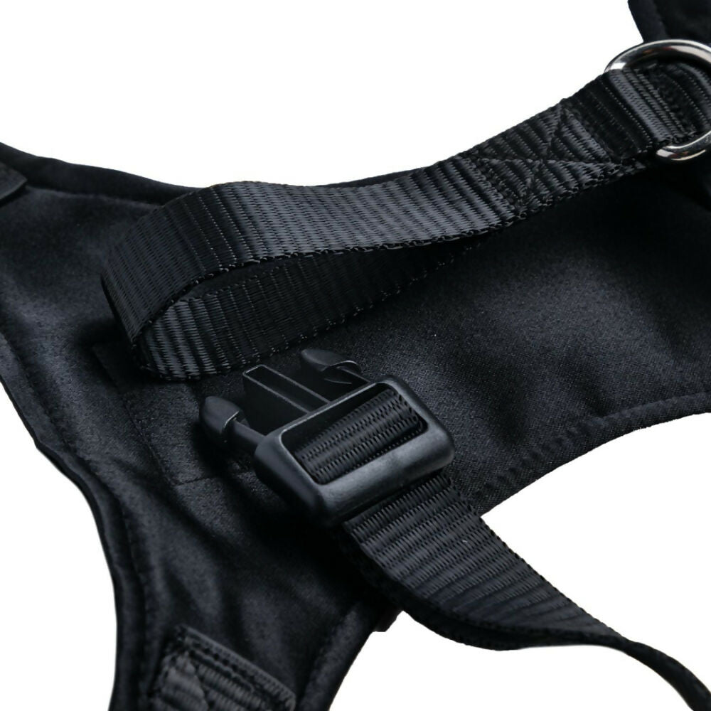 Waggety Tuxedo Dog Harness - Stylish Black & White Design, Adjustable Fit, Durable Fabric, Elegant Pet Harness for Dogs