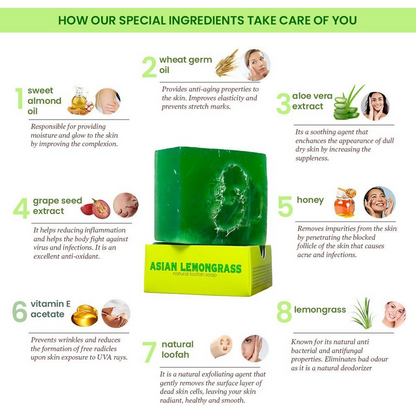 Nyassa Lemongrass Loofah Soap
