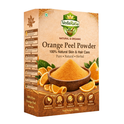 VedaRasa Organic Orange Peel Powder For Face Mask, Skin Care & Natural Glow