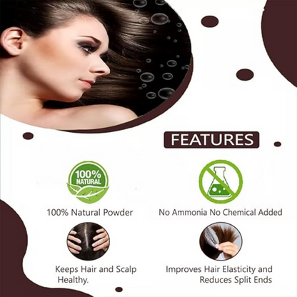 VedicAyurveda Henna Based Hair Colour, Natural brown and Chestnut Brown