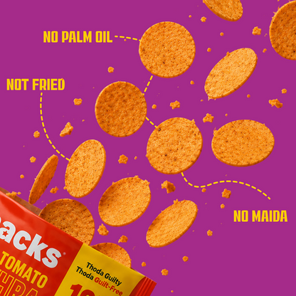 Knacks Coin Khakhra Crisps - Cheesy Tomato Flavour