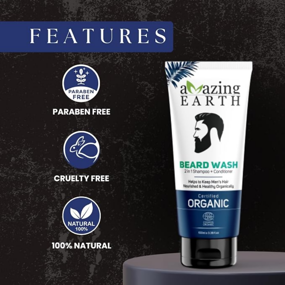 Amazing Earth 2 in 1 Beard Wash for Men