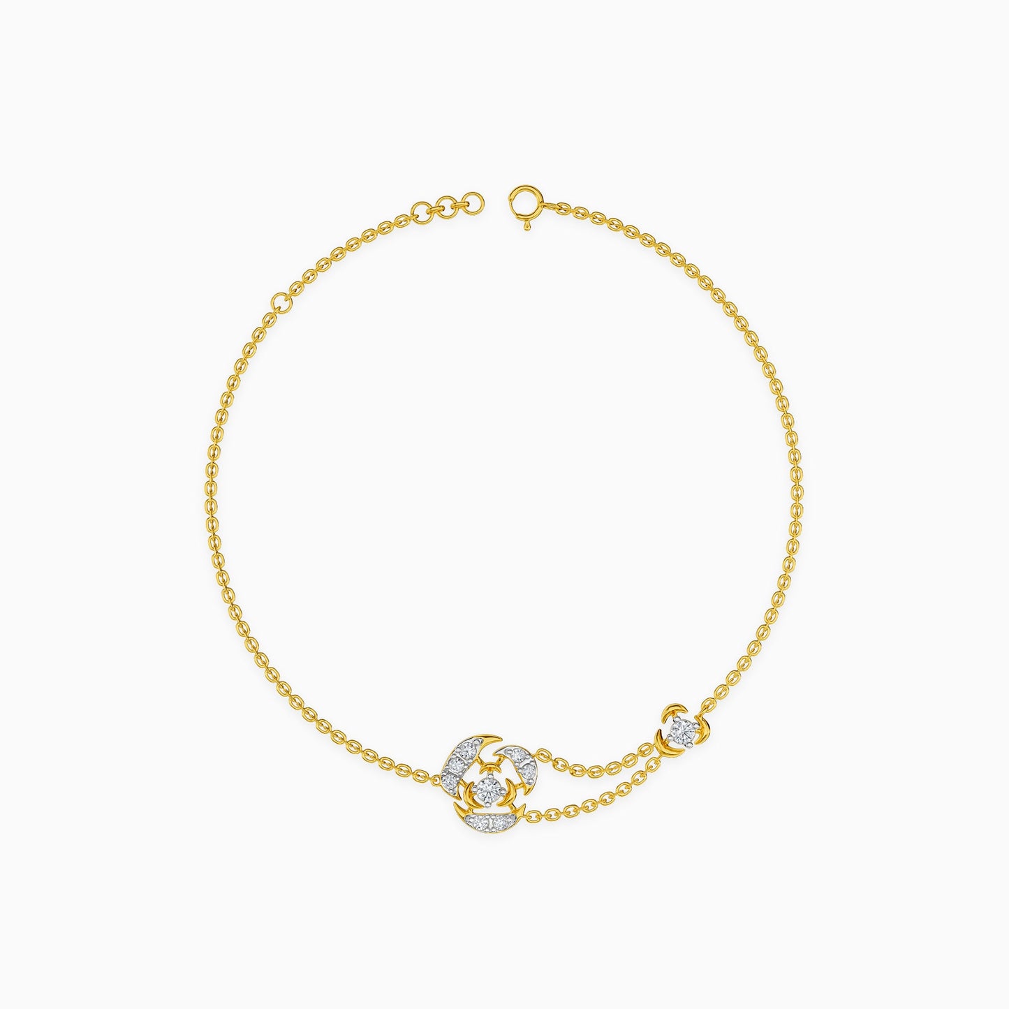 Gold Horizon Line Lab Grown Diamond Bracelet