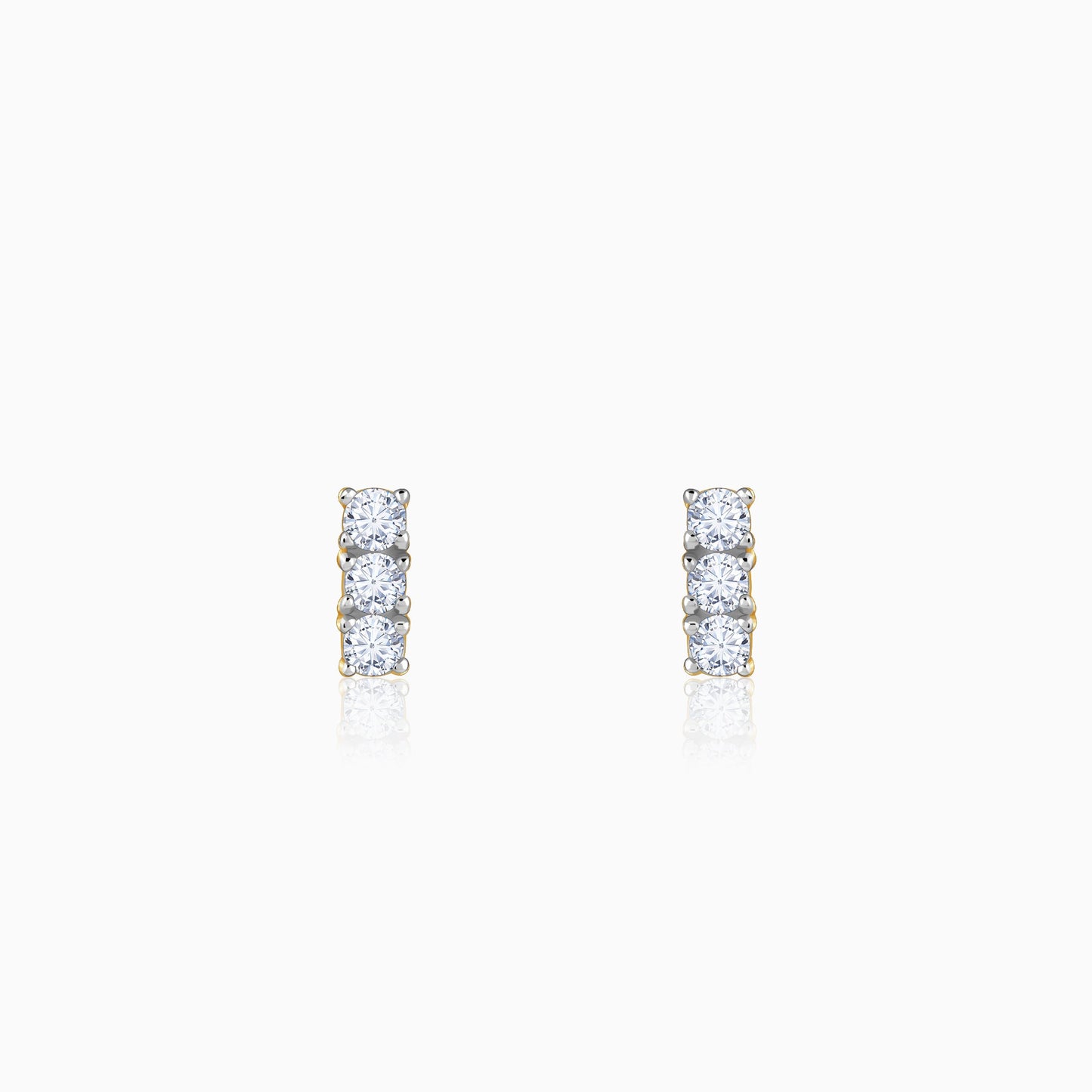 Gold Classic Line Lab Grown Diamond Earrings