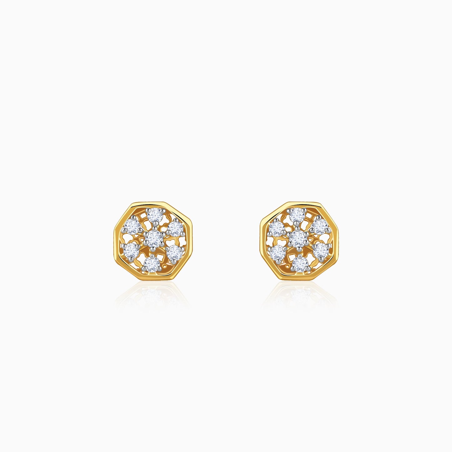 Gold Bloom Lab Grown Diamond Studs