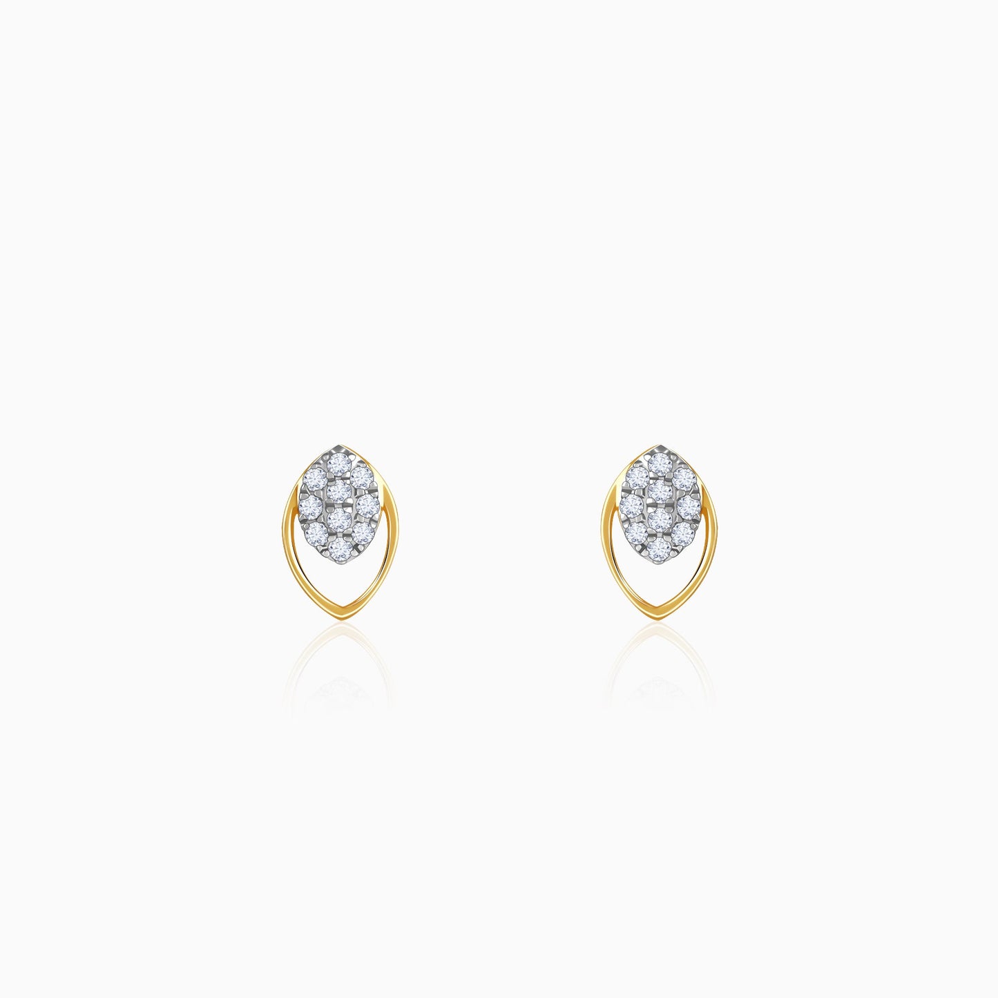 Gold Blush Loop Lab Grown Diamond Earrings