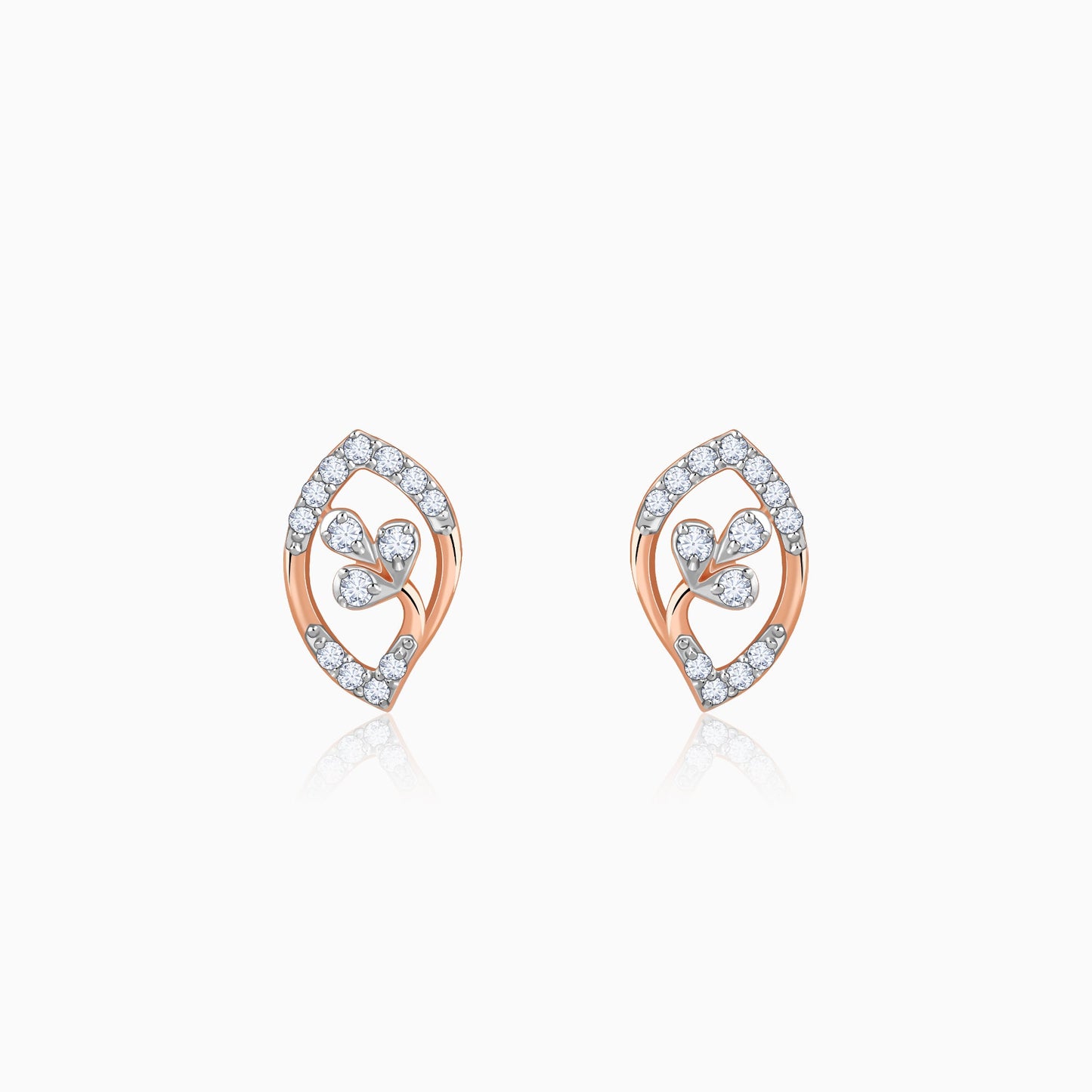 Rose Gold Aurora Gleam Lab Grown Diamond Studs