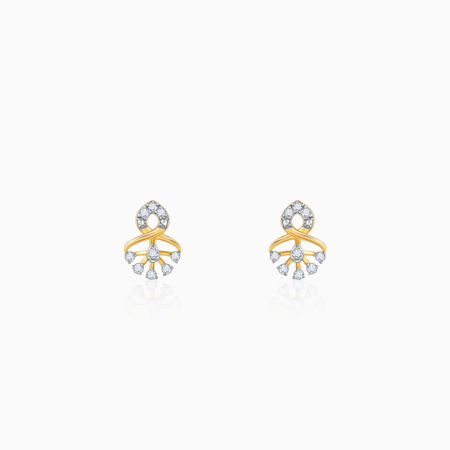 Gold Classic Gleam Lab Grown Diamond Earrings
