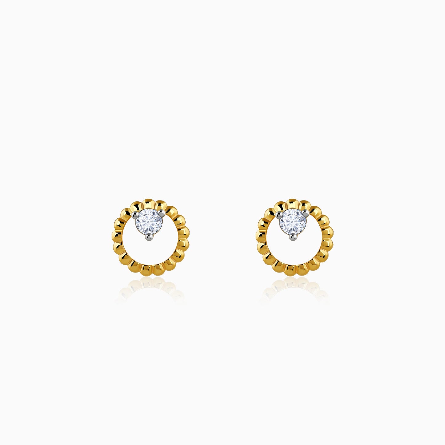 Gold Circling Lab Grown Diamond Studs