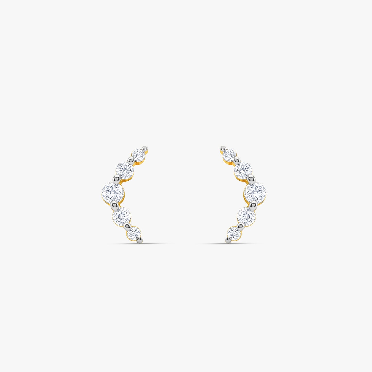Gold Noeline Cascade Lab Grown Diamond Earrings