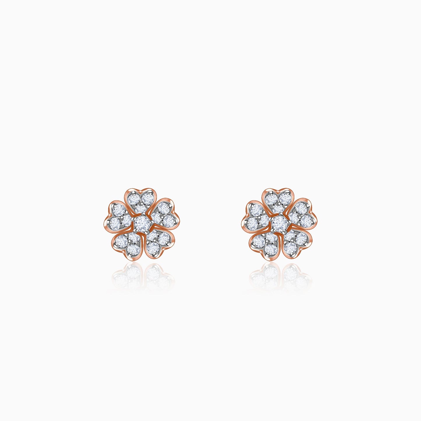 Rose Gold Roselle Lab Grown Diamond Earrings