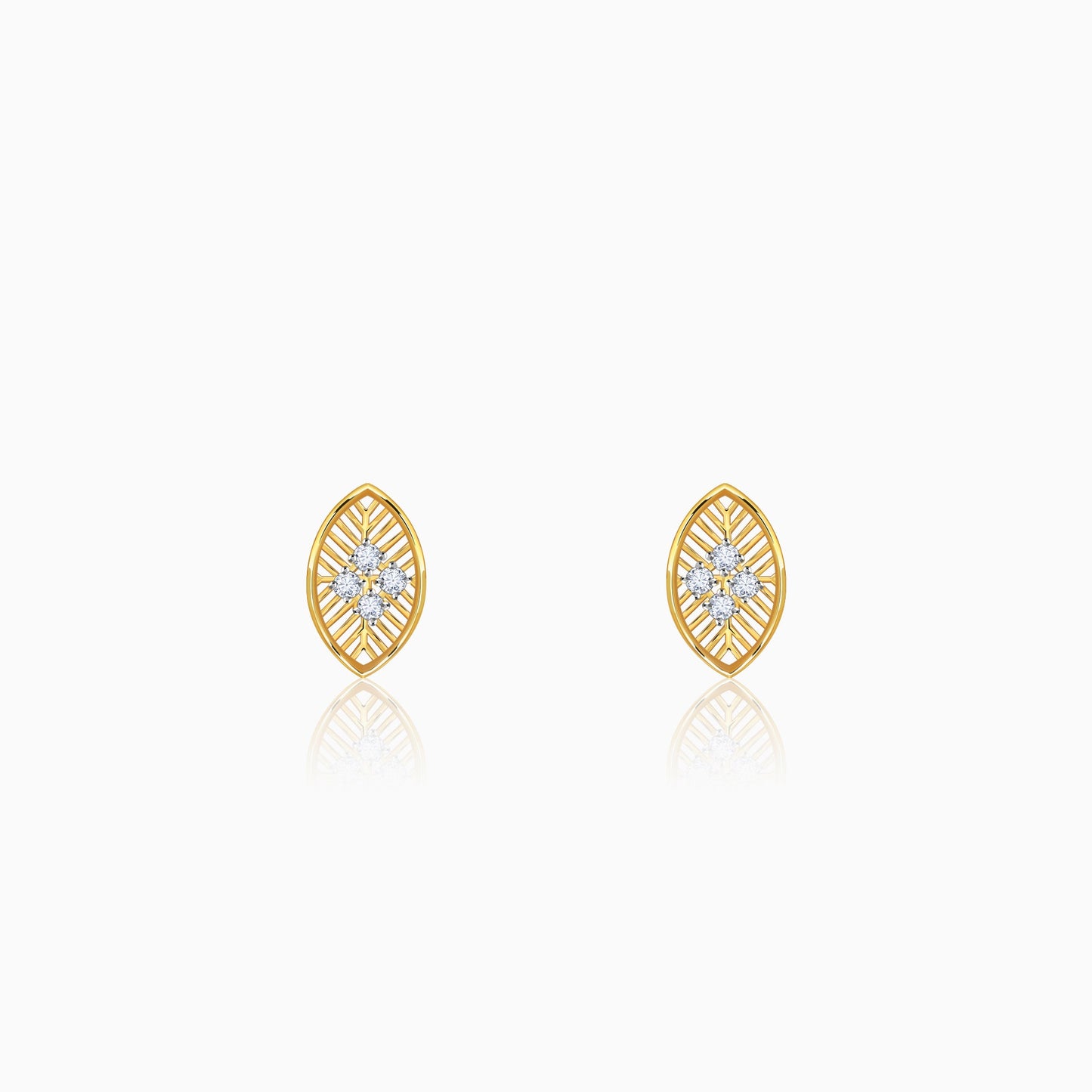 Gold Maquie Lab Grown Diamond Earrings