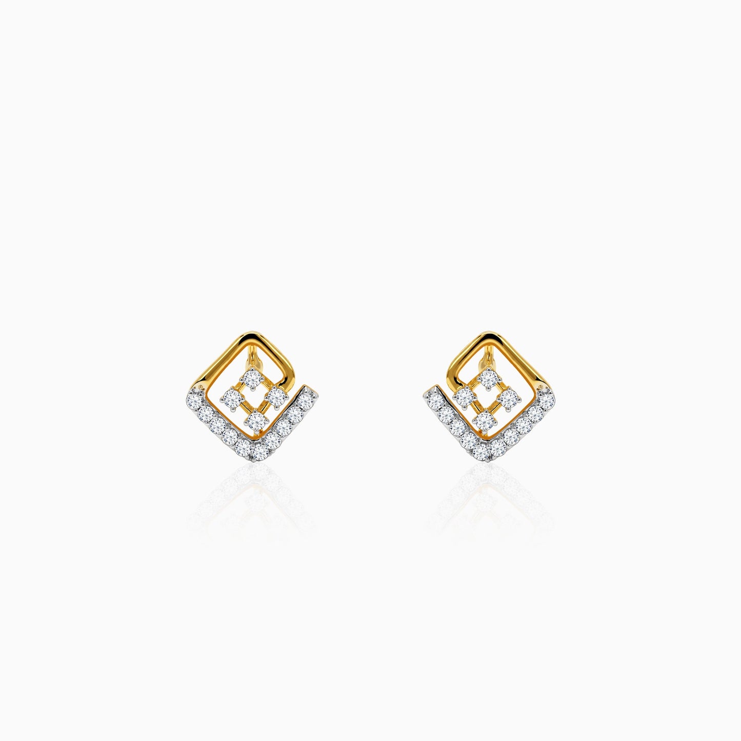 Gold Lyra Lab Grown Diamond Earrings