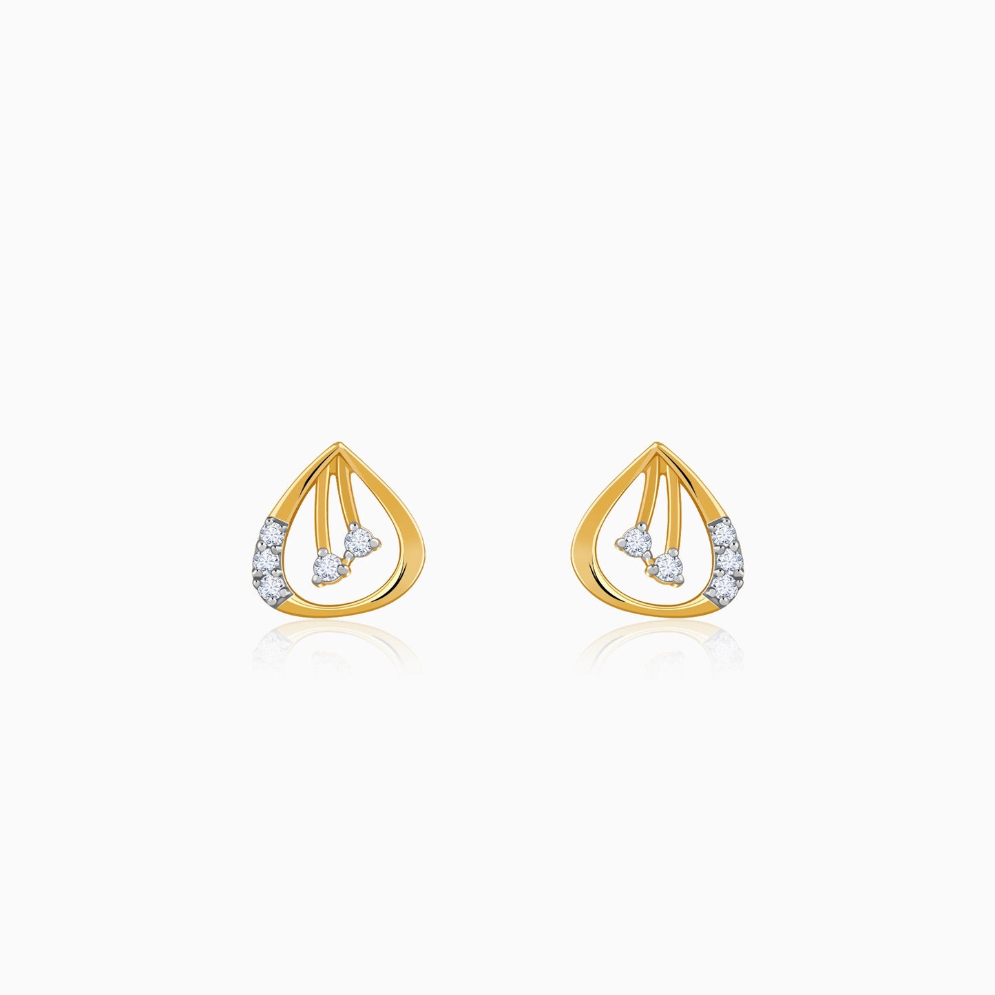 Gold Plucky Lab Grown Diamond Earrings