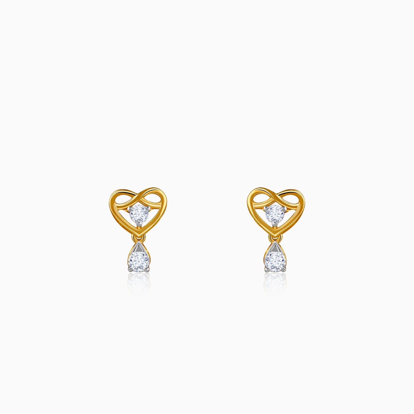Gold Love Shine Lab Grown Diamond Studs