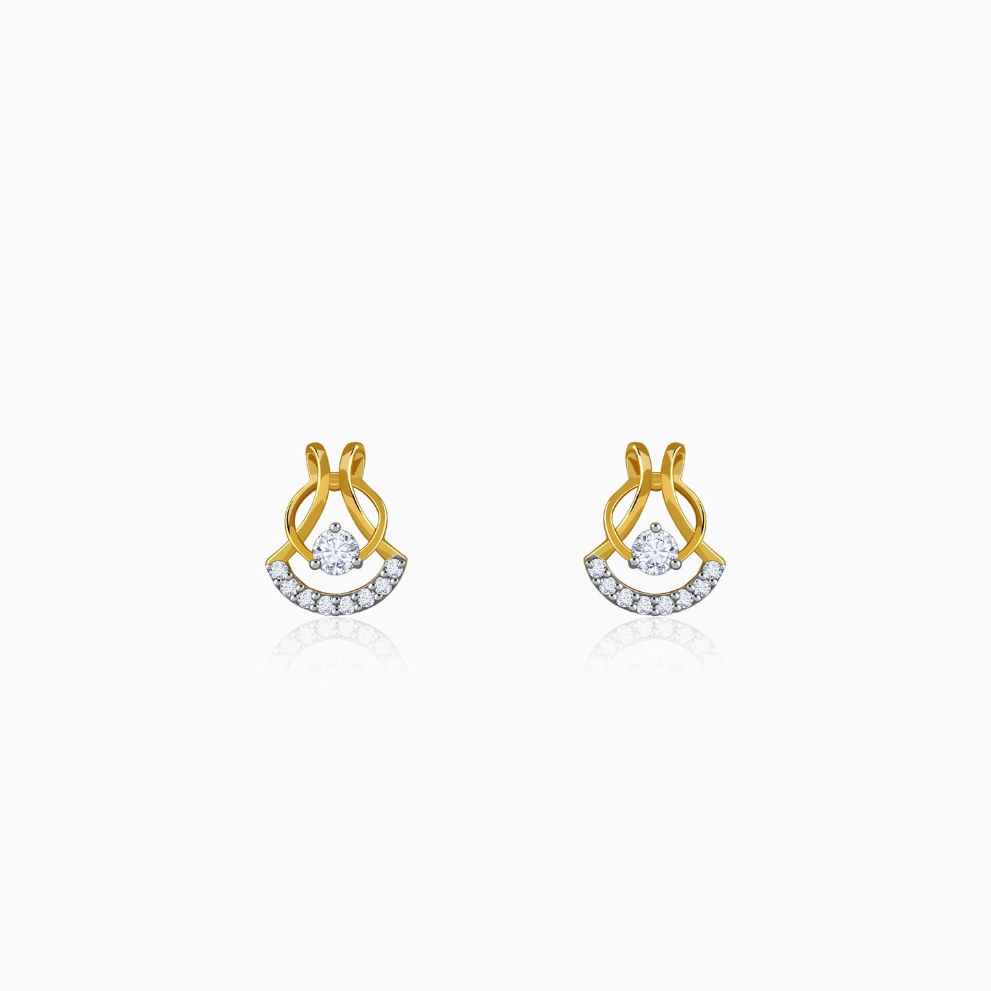 Gold Dancing Grace Lab Grown Diamond Earrings