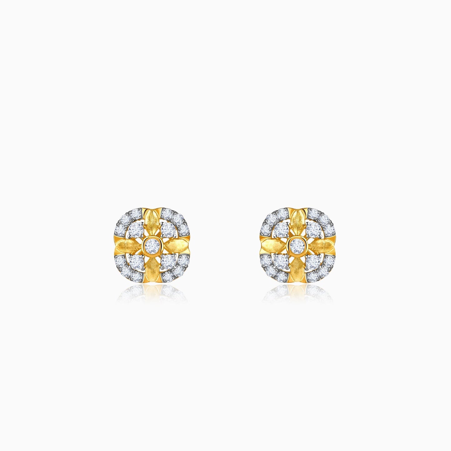 Gold Auric Garden Lab Grown Diamond Earrings