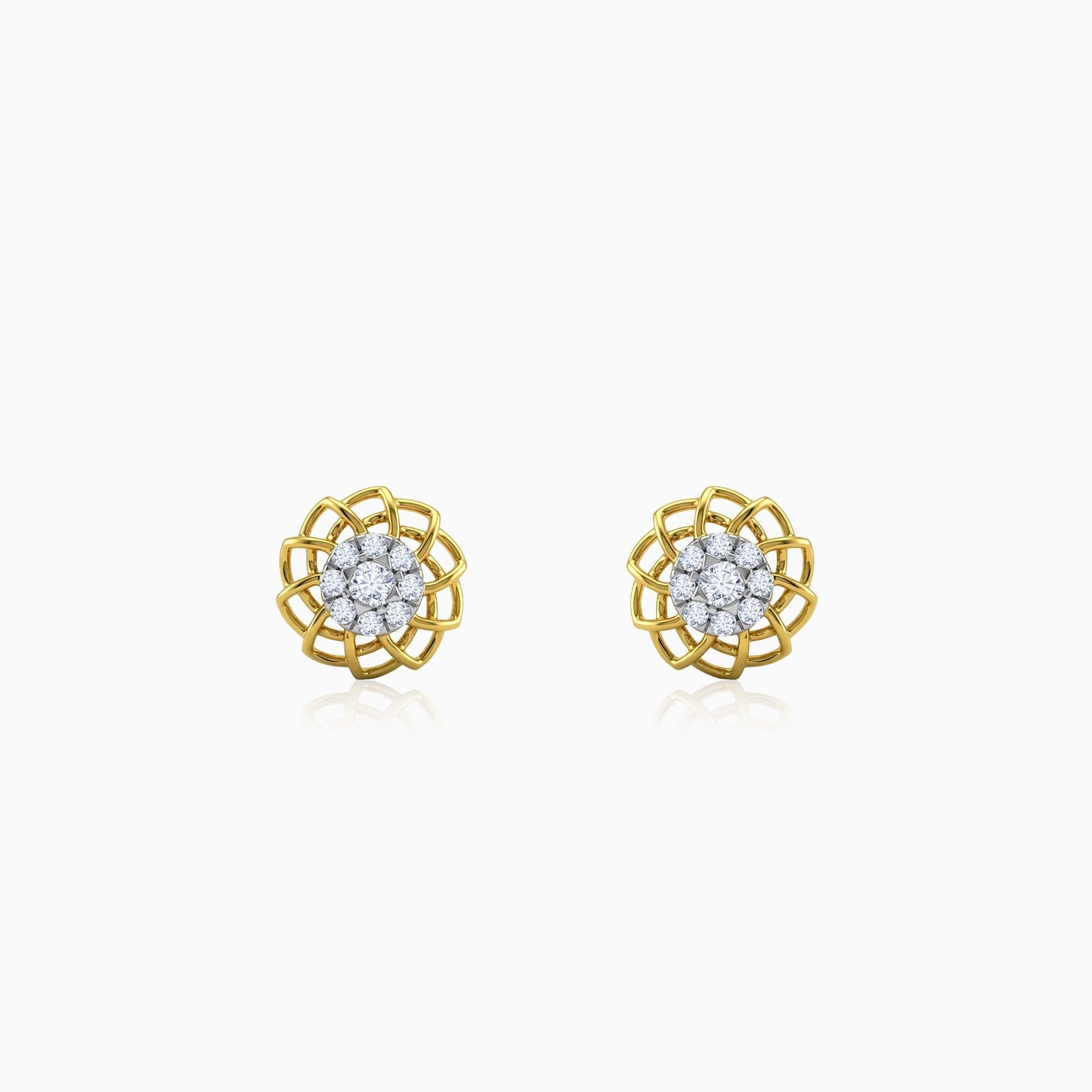 Gold Fumeterre Lab Grown Diamond Earrings
