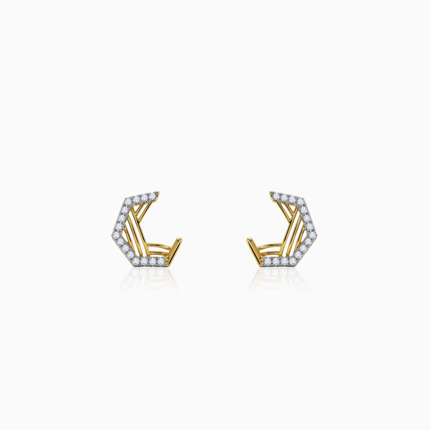 Gold Leoni Lab Grown Diamond Earrings