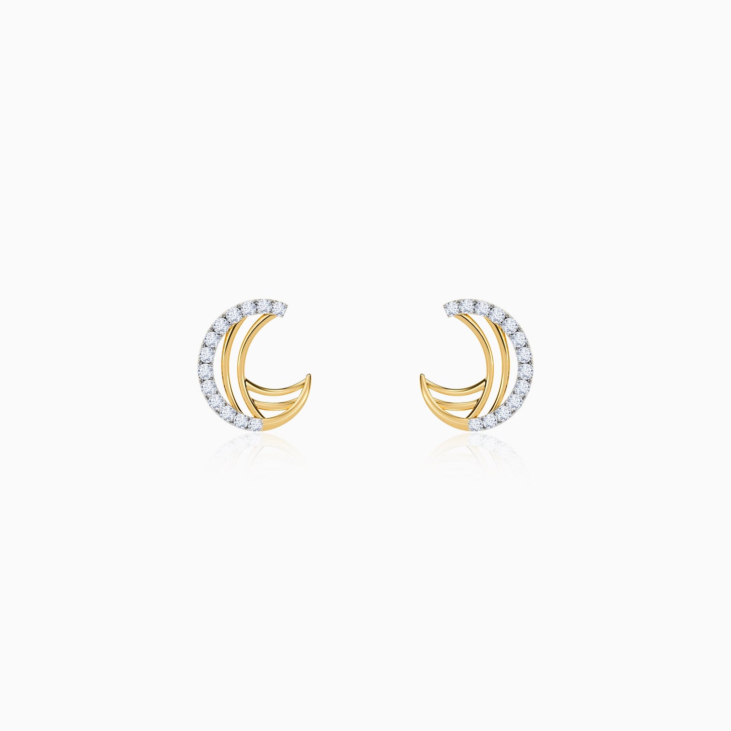 Gold Brigitte Lab Grown Diamond Earrings