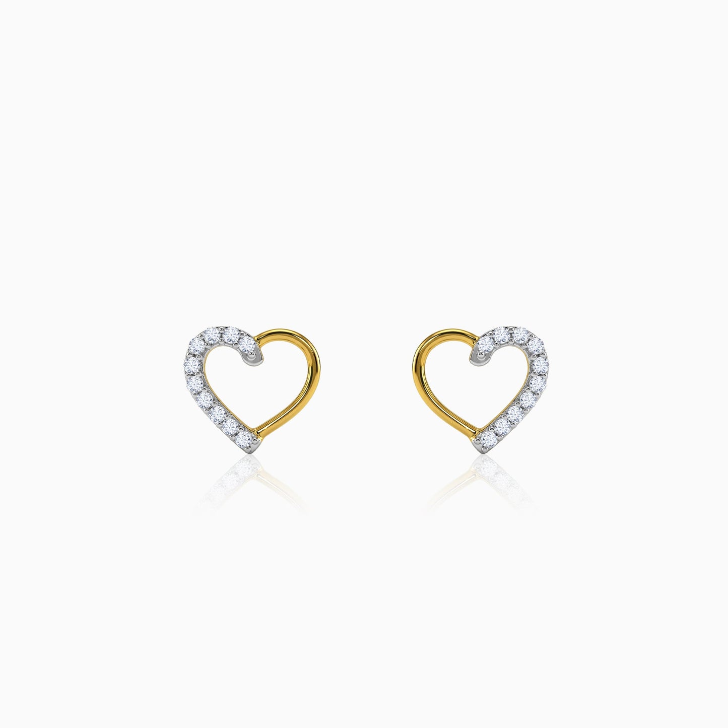 Gold Luminous Hearts Lab Grown Diamond Earrings
