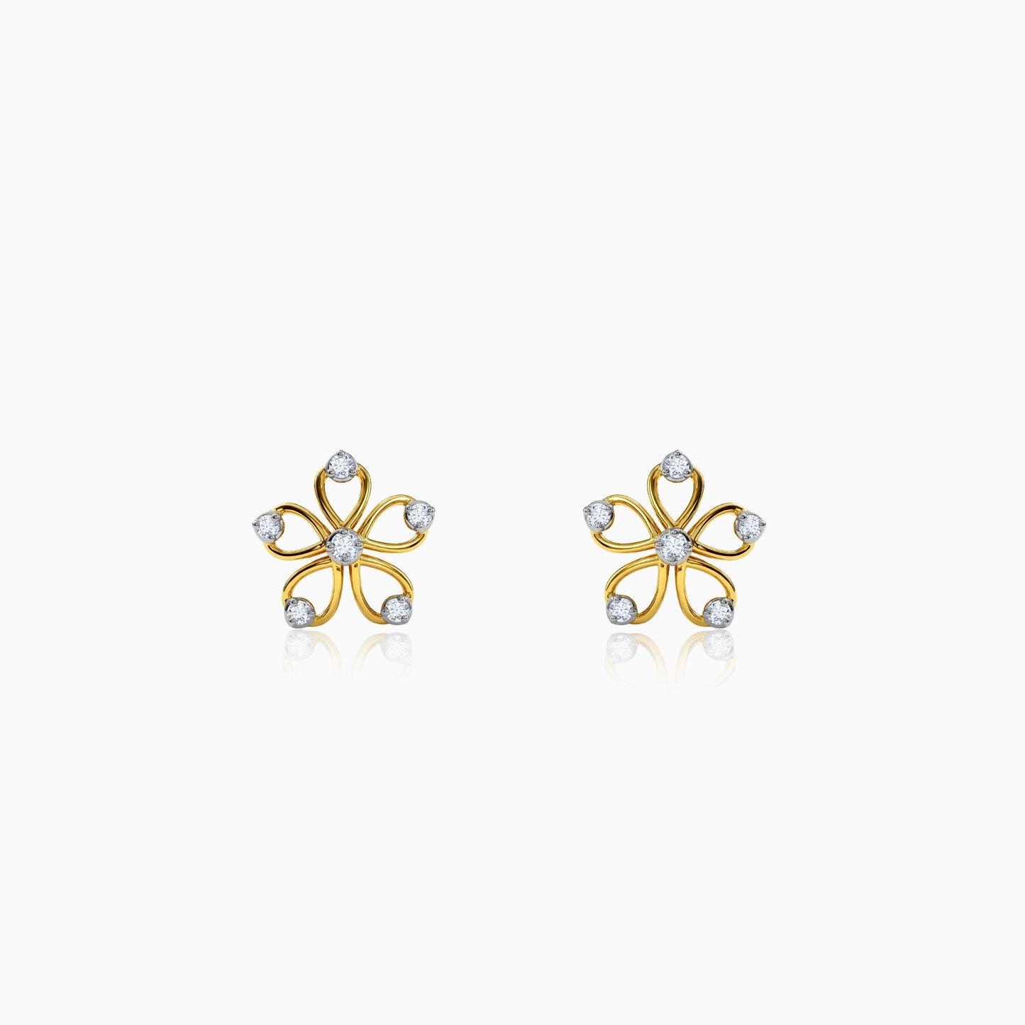 Gold Primorse Lab Grown Diamond Earrings
