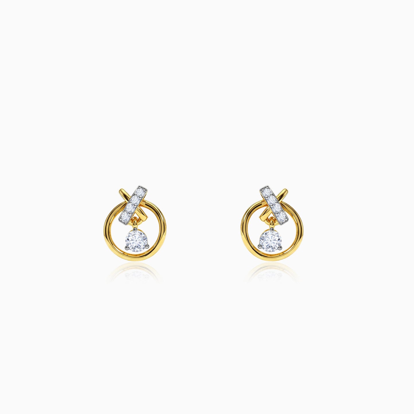 Gold Borealis Lab grown Diamond Earrings