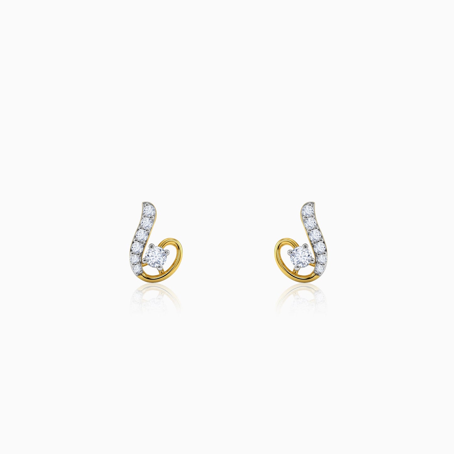 Gold Cute Shine Lab Grown Diamond Earrings